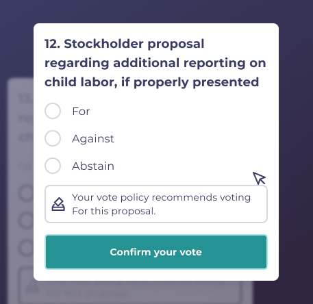 Override votes or recommendations