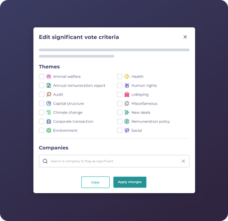 define significant vote criteria